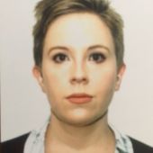 Portrait of a short-haired female student